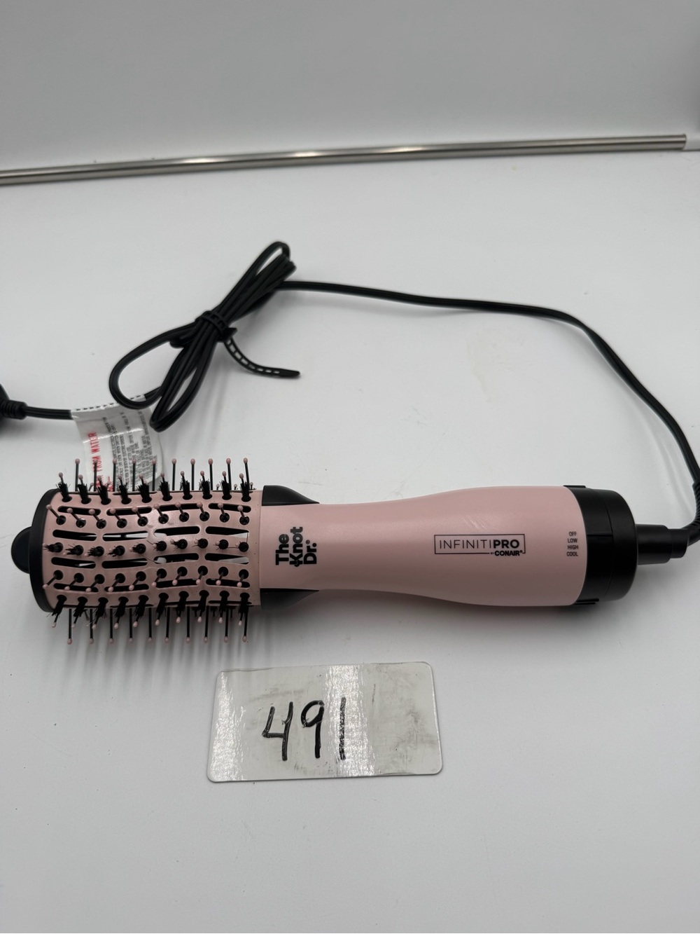 Conair The Knot Dr InfinitiPRO Hot Air Brush Blow Dryer Pink Tested Works